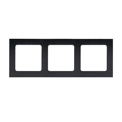 Стокгольм Рамка 3-местная металлическая черная EKF PROxima