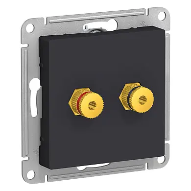 Аудио-розетка двойная, КАРБОН