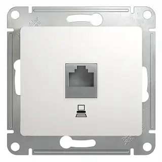 ШЭ Глосса Роз.комп. с/у RJ45, кат.5е (белый, б/рамки) GSL000181K