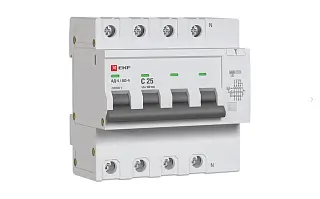 Диф. автомат 4P 25А 300мА тип АС х-ка C эл. 6кА АД-4 EKF