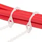 Стяжки нейлоновые КСШ разъемные с шариковым замком (бел) (100шт) (Fortisflex)