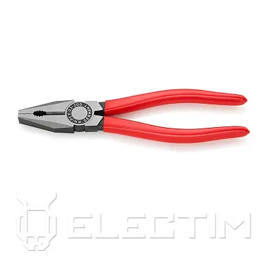 Плоскогубцы комбинированные, L-200 мм, чёрные, обливные рукоятки (KNIPEX)