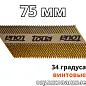 Гвоздь по дереву Toua D34 3,05x75 мм Scr EG (2000 шт)