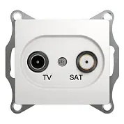 ШЭ Глосса Роз.TV/SAT оконечная 1DB (белый, б/рамки) GSL000197