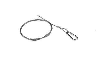 Трос стальной с карабином 5 м (2 мм) EKF