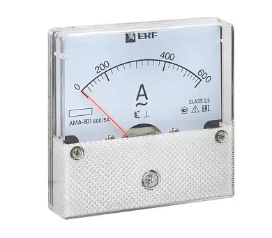 AMA-801 аналоговый на панель (80х80) круглый вырез 600А трансф. подкл. EKF