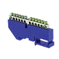 Шина "0" N (6x9мм) 14 отв. цинк синий изолятор на DIN-рейку EKF PROxima