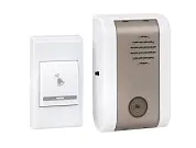 Звонок беспр. на батарейках 003 (бел.-сер. 36 мелод. с индик. 2х1,5В АА дист. 80м.) EKF