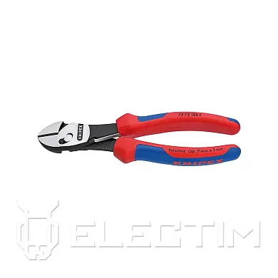Бокорезы особой мощности KNIPEX TwinForce® с пружиной, L-180 мм, чёрные, 2-комп. рукоятки (KNIPEX)