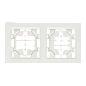 Минск Рамка 2-местная вертикальная белая EKF