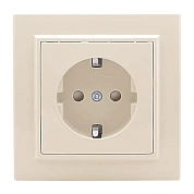 Минск Розетка 1-мест. СП с/з 16А бежевый с защ. штор. EKF