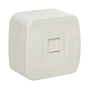 Минск Розетка Phone 1-местная ОП белая EKF