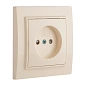 Минск Розетка 1-мест. СП б/з 10 А с защ. штор. бежевый EKF
