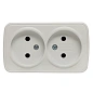 Минск Розетка 2-местная ОП 10А без заземления белая EKF