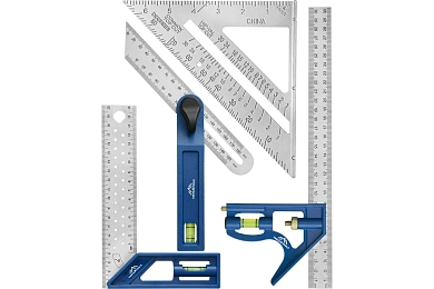 НАБОР УГОЛЬНИКОВ PROFI ДЛЯ СТОЛЯРНЫХ РАБОТ 4 ПРЕДМЕТА (1 /10 /40),VERTEXTOOLS