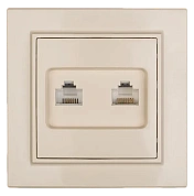 Минск Розетка RJ-45 2-местная СП беж. EKF
