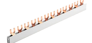 Шина соединительная типа FORK F-2L-210/10, 2Px6, 10 мм2, 63А, L=210мм (NVA),Chint
