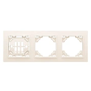Минск Рамка 3-местная горизонтальная бежевый EKF
