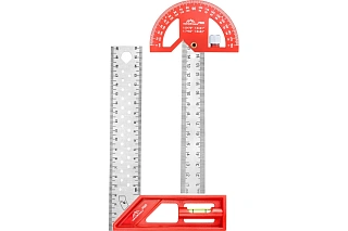 НАБОР УГОЛЬНИКОВ PROFI ДЛЯ СТОЛЯРНЫХ РАБОТ 2 ПРЕДМЕТА,ЛИНЕЙКА РАЗМЕТОЧНАЯ+УГОЛЬНИК,VERTEXTOOLS