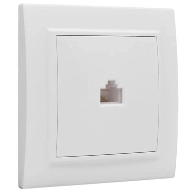 Минск Розетка RJ-45 1-местная СП белая EKF