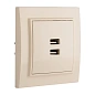 Минск Розетка USB 2-мест. СП 2,1А беж. EKF