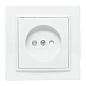 Минск Розетка 1-местная СП б/з 10 А, с защ. штор., белая EKF