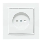Минск Розетка 1-местная СП б/з 10 А, с защ. штор., белая EKF