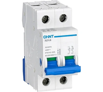 Выключатель нагрузки NH4 2P 63A (DB) ®,Chint