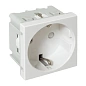 Розетка 45х45 с заземлением, 90 градусов, белая EKF