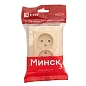 Минск Розетка 2-мест. СП б/з 10А бежевый с защ. штор. EKF