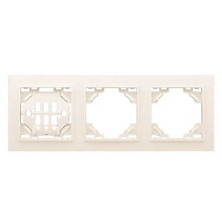 Минск Рамка 3-местная горизонтальная бежевый EKF