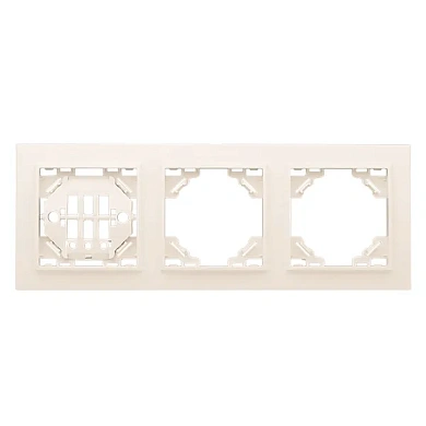 Минск Рамка 3-местная горизонтальная бежевый EKF