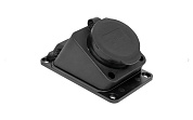 Розетка настенная с защитной крышкой каучуковая наклонная 230В 2P+PE 16A IP44 EKF