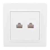 Минск Розетка RJ-45+Phone СП белая EKF
