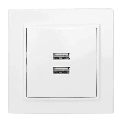 Минск Розетка USB 2-мест. СП 2,1А бел. EKF