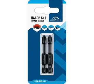НАБОР БИТ IMPACT PH2X50 2шт.  (1/ 50/ 400),VERTEXTOOLS