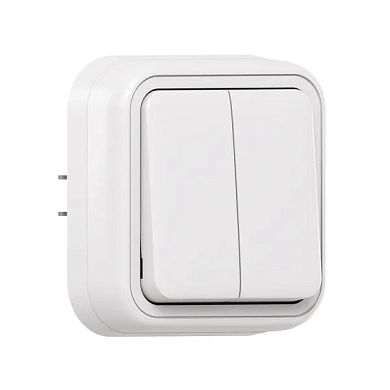 Выкл., 2кл., проходной, СП авт. клеммы бел. Бронто EKF