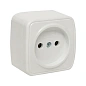 Минск Розетка 1-местная ОП 10А без заземления белая EKF