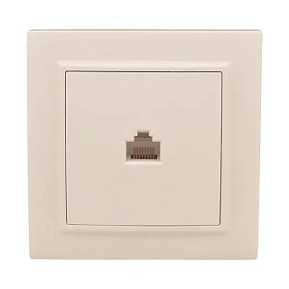 Минск Розетка RJ-45 1-мест. СП бежевый EKF