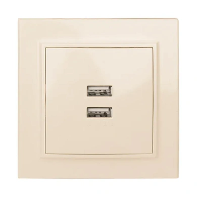 Минск Розетка USB 2-мест. СП 2,1А беж. EKF