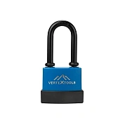 ЗАМОК НАВЕСНОЙ ВСЕПОГОДНЫЙ , 55мм , УДЛИНЕННАЯ ДУЖКА  (1/ 6/ 72),VERTEXTOOLS