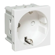 Розетка 45х45 с заземлением, 90 градусов, белая EKF