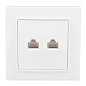 Минск Розетка RJ-45+Phone СП белая EKF
