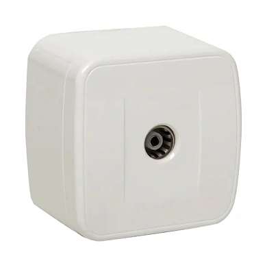 Минск Розетка TV 1-местная ОП 75Ом 5-862МГц белая EKF