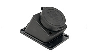 Розетка настенная с защитной крышкой каучуковая наклонная 380В 3P+PE 32A IP44 EKF