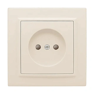 Минск Розетка 1-мест. СП б/з 10 А с защ. штор. бежевый EKF