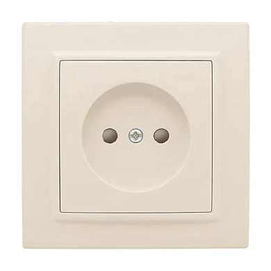 Минск Розетка 1-мест. СП б/з 10 А с защ. штор. бежевый EKF
