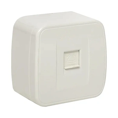 Минск Розетка Phone 1-местная ОП белая EKF