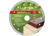 ДИСК АЛМАЗНЫЙ  TURBO PREMIUM BALANCE 180мм X 2.4мм Х 10мм ГРАНИТ ТИП ГАББРО.LUFTER
