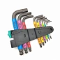 Набор ключей угл. 6-гр. 950/9 Hex-Plus Multicolour 1 SB, 9пр. WERA